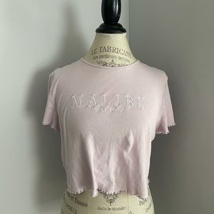☀️Divided lettuce trim crop tee